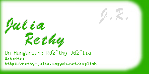 julia rethy business card